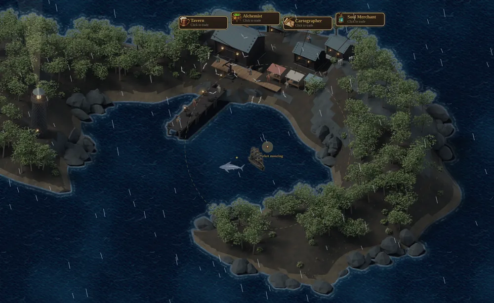The harbor town with market, alchemist and tavern